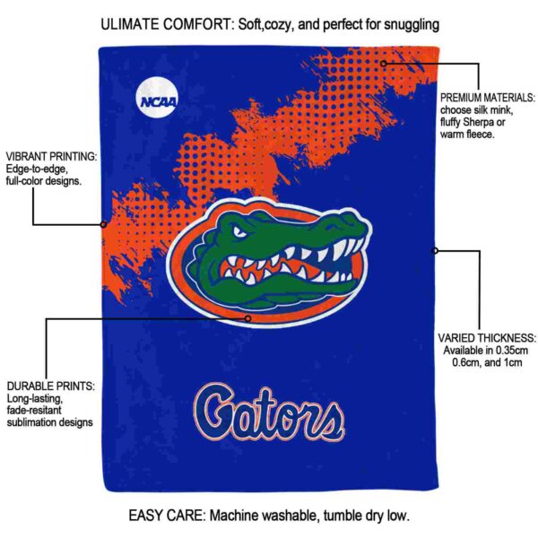 florida gators grunge texture blue blanket new arrival