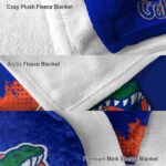 florida gators grunge texture blue blanket premium grade