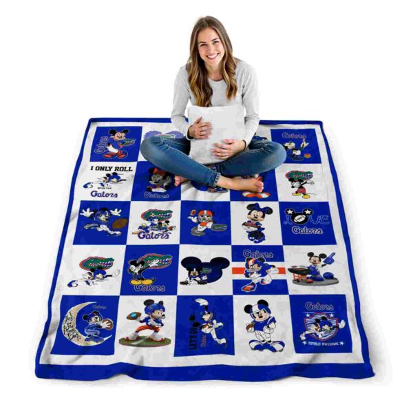 florida gators mickey minnie blue white blanket high quality