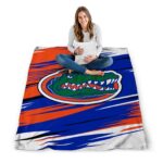 florida gators paint streaks blue white blanket high quality