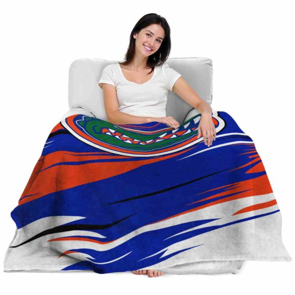 florida gators paint streaks blue white blanket latest model
