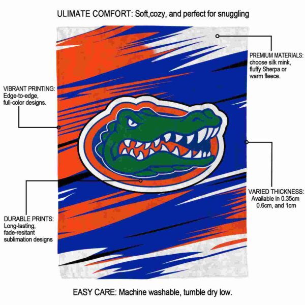 florida gators paint streaks blue white blanket new arrival