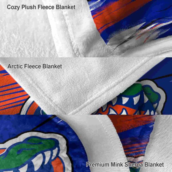 florida gators paint streaks blue white blanket premium grade