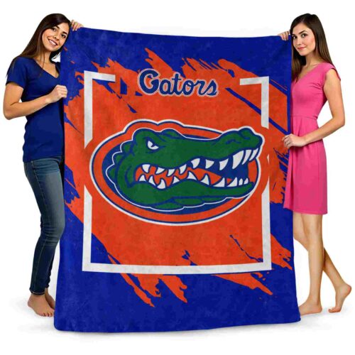 florida gators splatter effect blue blanket fashion forward