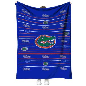 florida gators striped pattern blue blanket best selling