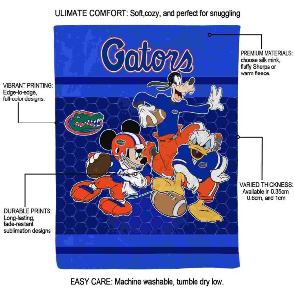 florida gators three musketeers blue blanket new arrival