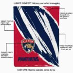 florida panthers brushstrokes red white blanket best selling
