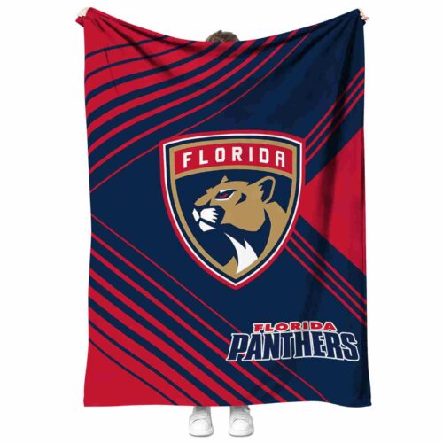florida panthers diagonal stripes red blanket best selling