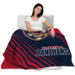 florida panthers diagonal stripes red blanket latest model