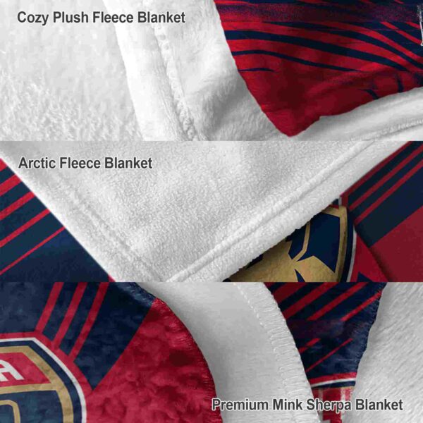 florida panthers diagonal stripes red blanket premium grade