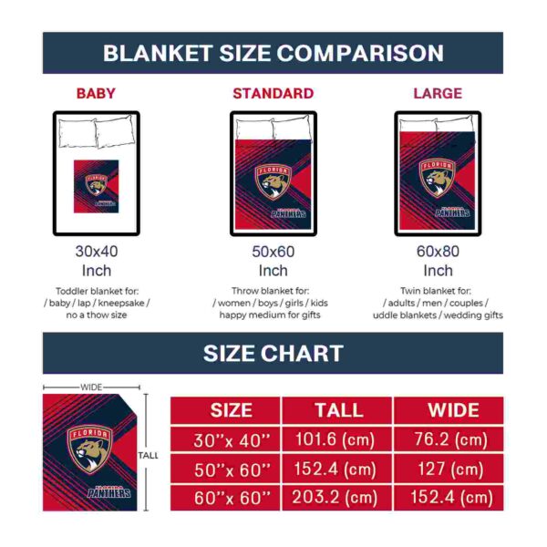 florida panthers diagonal stripes red blanket trendy