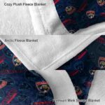 florida panthers diehard fans red blanket premium grade