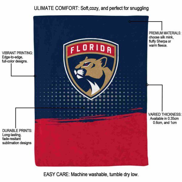 florida panthers gradient dots red blanket new arrival