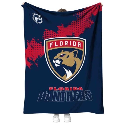 florida panthers grunge texture red blanket best selling