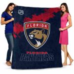 florida panthers grunge texture red blanket best selling