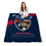 florida panthers grunge texture red blanket best selling
