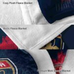 florida panthers grunge texture red blanket best selling