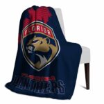 florida panthers grunge texture red blanket best selling