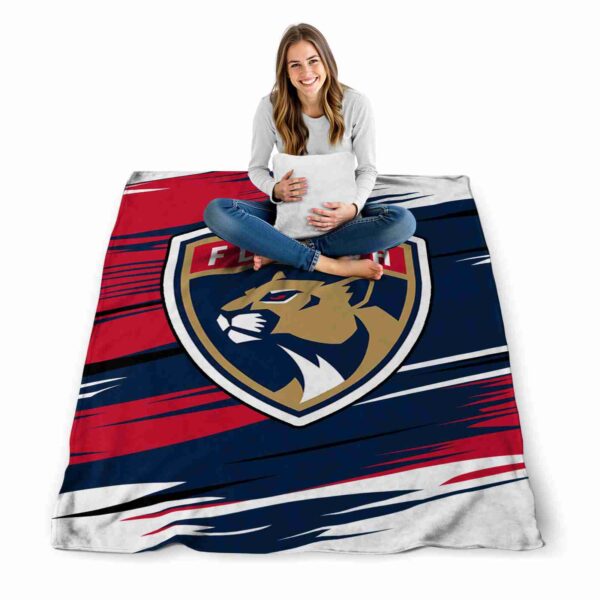florida panthers paint streaks red white blanket high quality