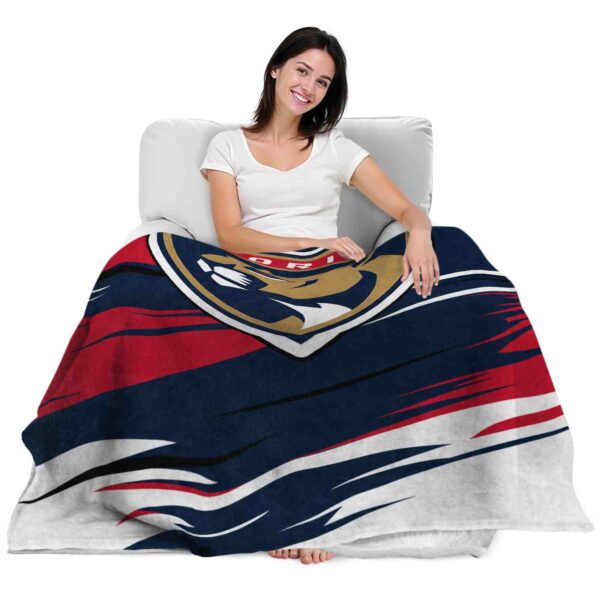 florida panthers paint streaks red white blanket latest model