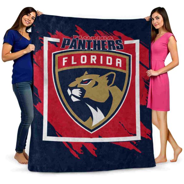 florida panthers splatter effect red blanket fashion forward