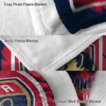 florida panthers splatter effect red blanket premium grade