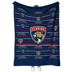 florida panthers striped pattern red blanket best selling