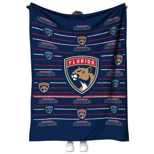 florida panthers striped pattern red blanket best selling