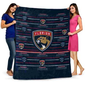 florida panthers striped pattern red blanket fashion forward