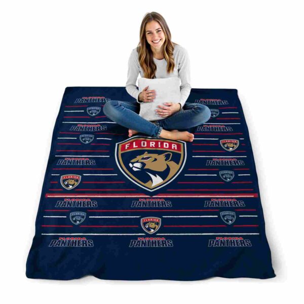 florida panthers striped pattern red blanket high quality