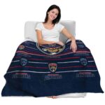 florida panthers striped pattern red blanket latest model