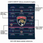 florida panthers striped pattern red blanket new arrival