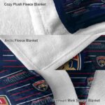 florida panthers striped pattern red blanket premium grade