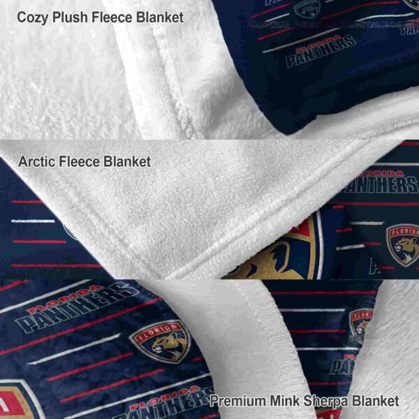 florida panthers striped pattern red blanket premium grade
