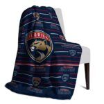 florida panthers striped pattern red blanket top rated