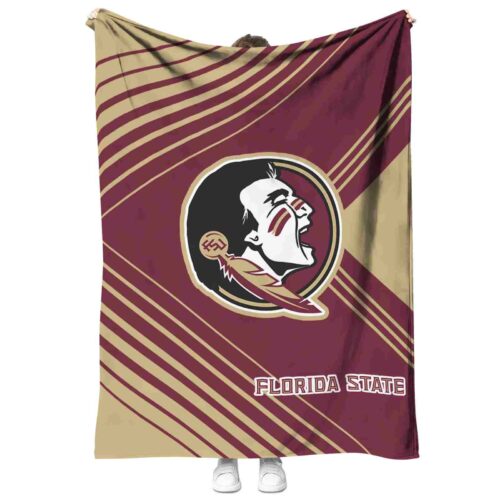 florida state seminoles diagonal stripes garnet blanket best selling