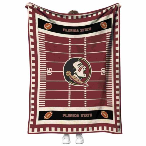 florida state seminoles football field garnet blanket best selling