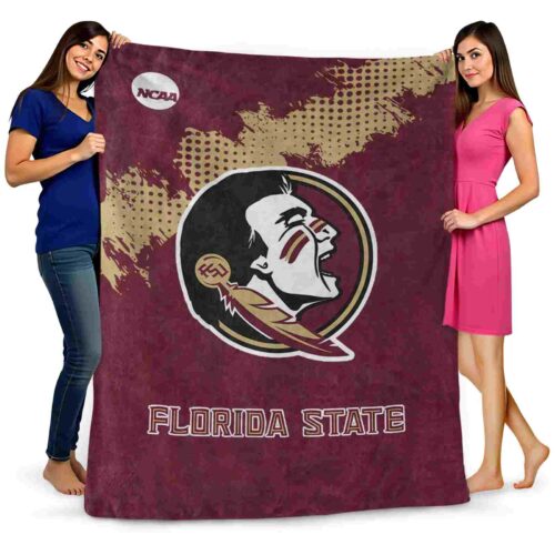 florida state seminoles grunge texture garnet blanket fashion forward