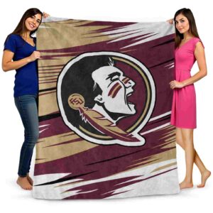 florida state seminoles paint streaks garnet white blanket fashion forward