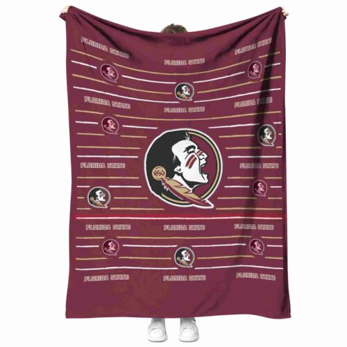 florida state seminoles striped pattern garnet blanket best selling