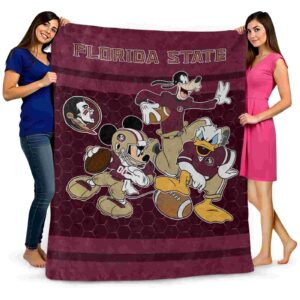 florida state seminoles three musketeers garnet blanket fashion forward