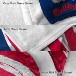 fresno state bulldogs brushstrokes red white blanket best selling