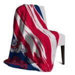 fresno state bulldogs brushstrokes red white blanket best selling