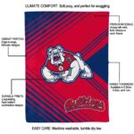 fresno state bulldogs diagonal stripes red blanket new arrival