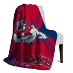 fresno state bulldogs diagonal stripes red blanket top rated
