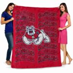 fresno state bulldogs fan pride red blanket best selling