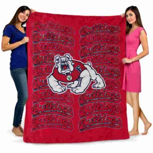 fresno state bulldogs fan pride red blanket fashion forward