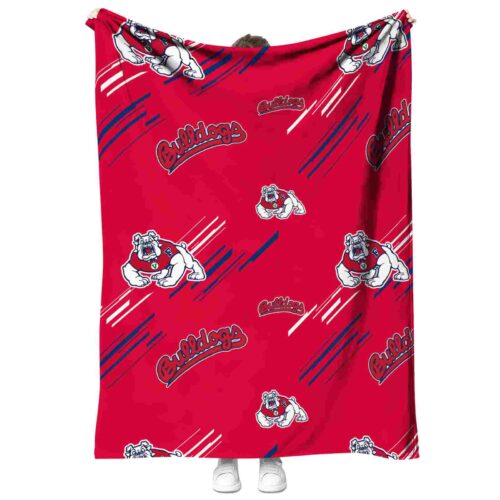 fresno state bulldogs fan spirit red blanket best selling