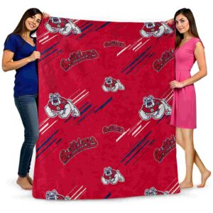 fresno state bulldogs fan spirit red blanket fashion forward