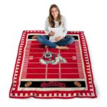 fresno state bulldogs football field red blanket best selling
